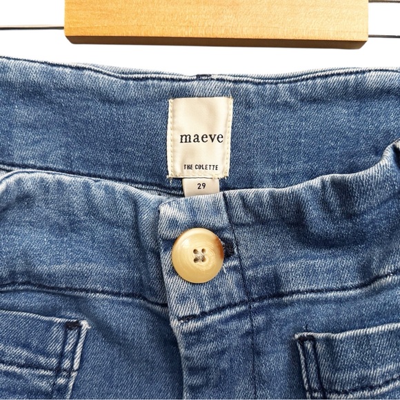 Anthropologie Maeve The Colette Crop High Rise Wide Leg Jeans - Picture 4 of 5